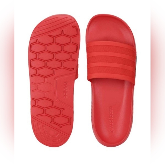 adidas Shoes Adidas Iconic Runner Slide Unisex Scarlet Red Slides